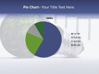 Green Photovoltaic Bulb PowerPoint Template