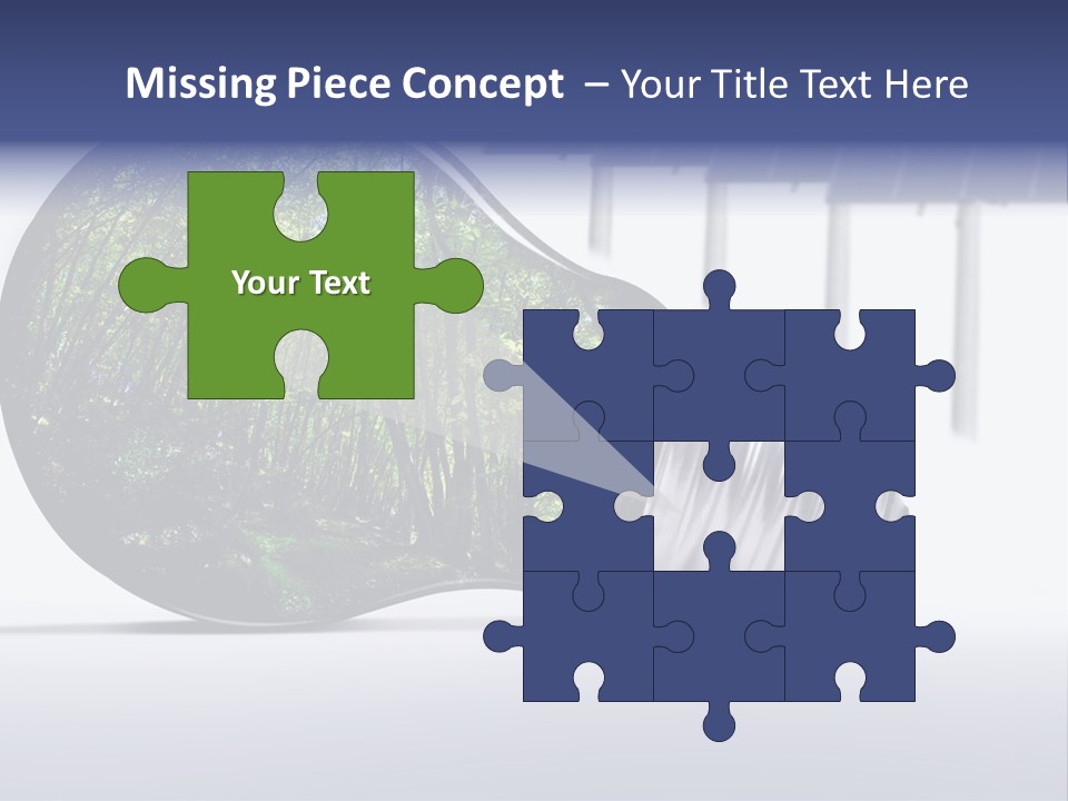 Green Photovoltaic Bulb PowerPoint Template