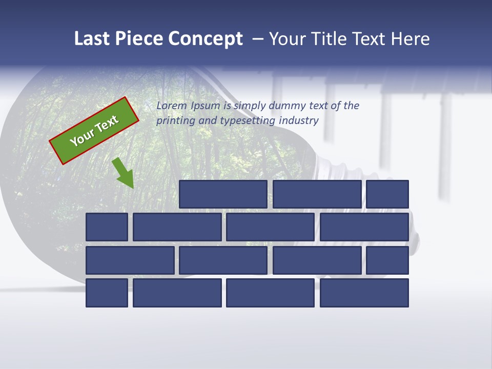 Green Photovoltaic Bulb PowerPoint Template