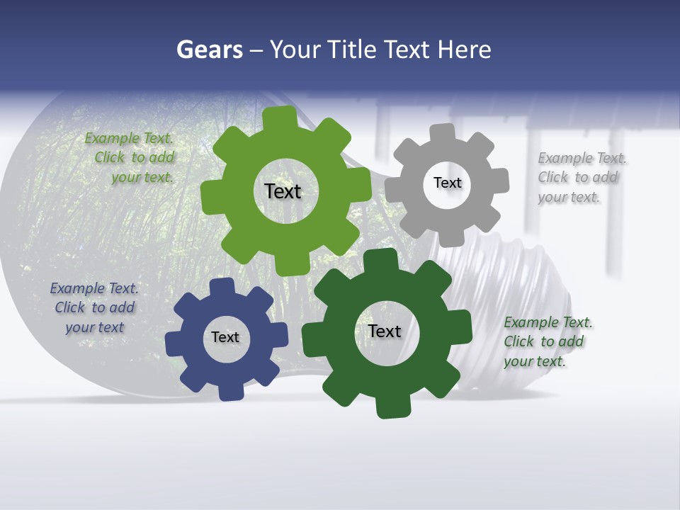 Green Photovoltaic Bulb PowerPoint Template