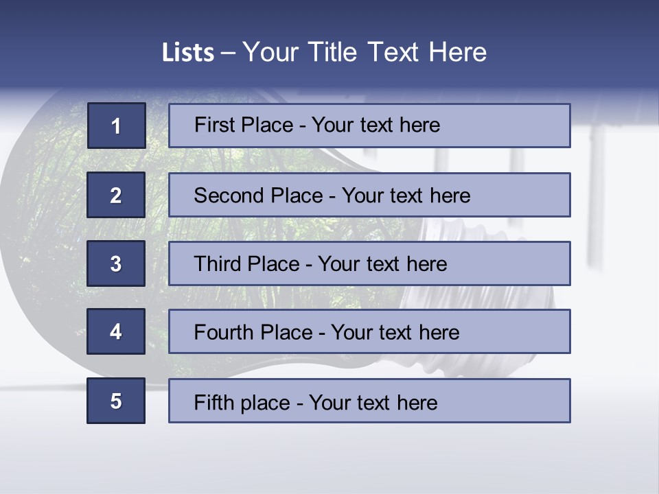 Green Photovoltaic Bulb PowerPoint Template