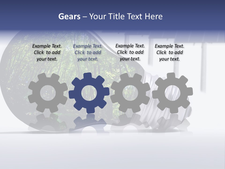Green Photovoltaic Bulb PowerPoint Template