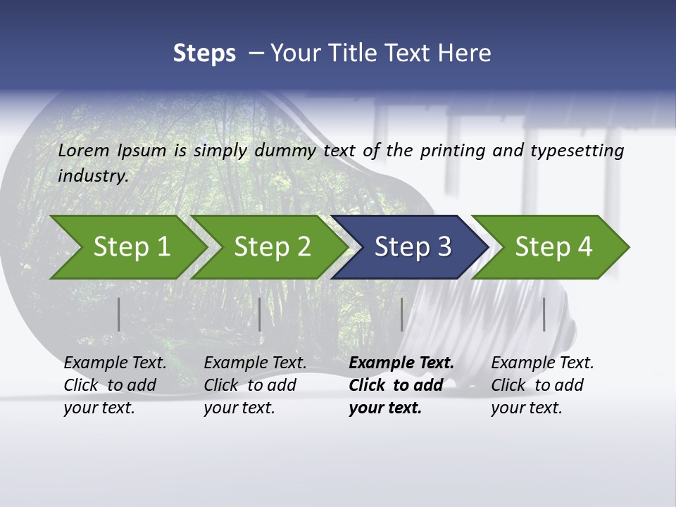 Green Photovoltaic Bulb PowerPoint Template
