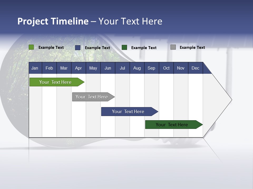 Green Photovoltaic Bulb PowerPoint Template