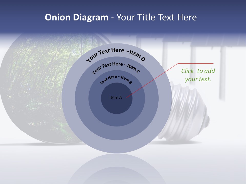 Green Photovoltaic Bulb PowerPoint Template