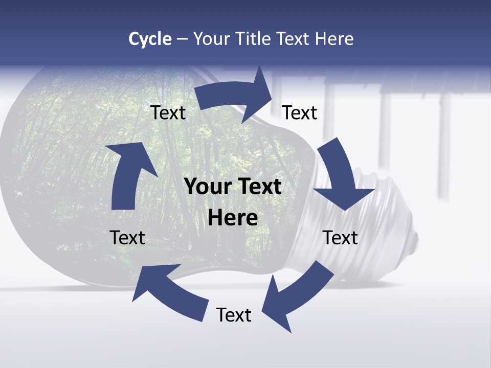 Green Photovoltaic Bulb PowerPoint Template