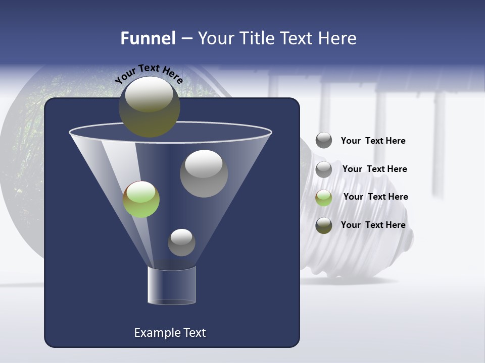 Green Photovoltaic Bulb PowerPoint Template