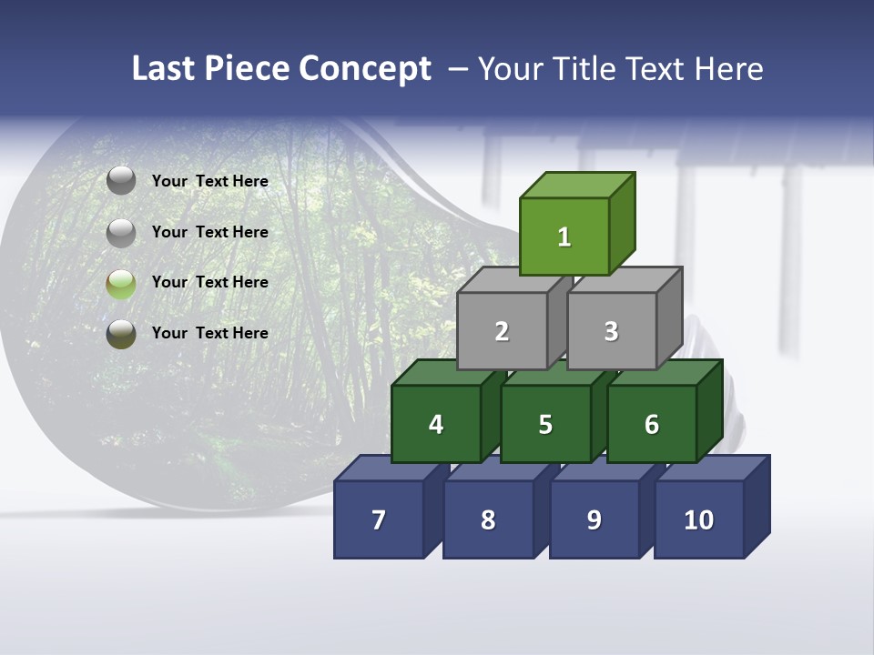 Green Photovoltaic Bulb PowerPoint Template