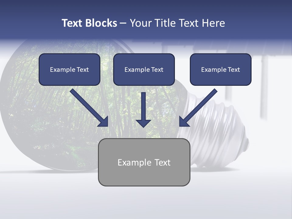 Green Photovoltaic Bulb PowerPoint Template