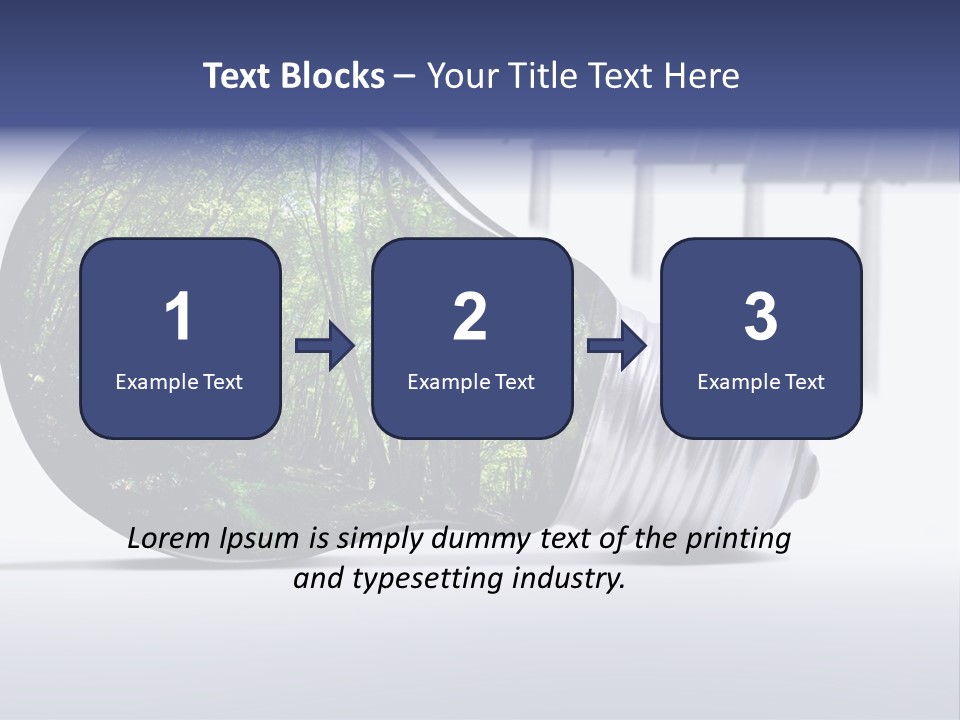 Green Photovoltaic Bulb PowerPoint Template
