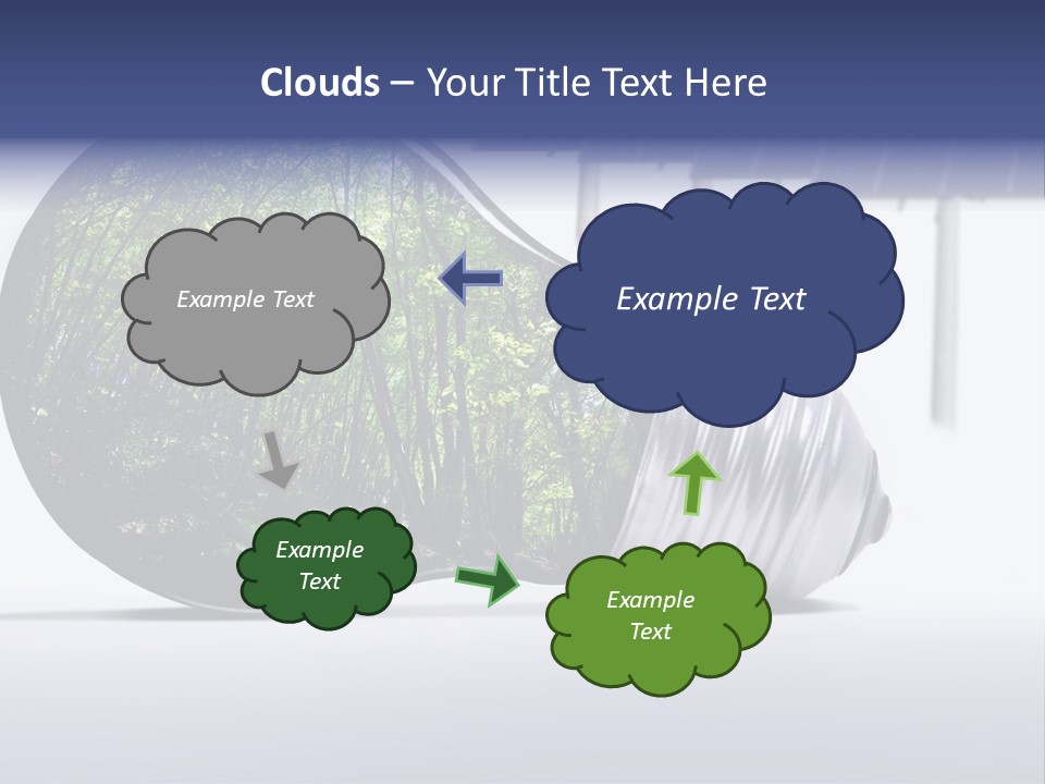 Green Photovoltaic Bulb PowerPoint Template