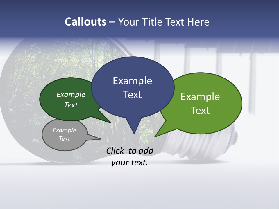 Green Photovoltaic Bulb PowerPoint Template