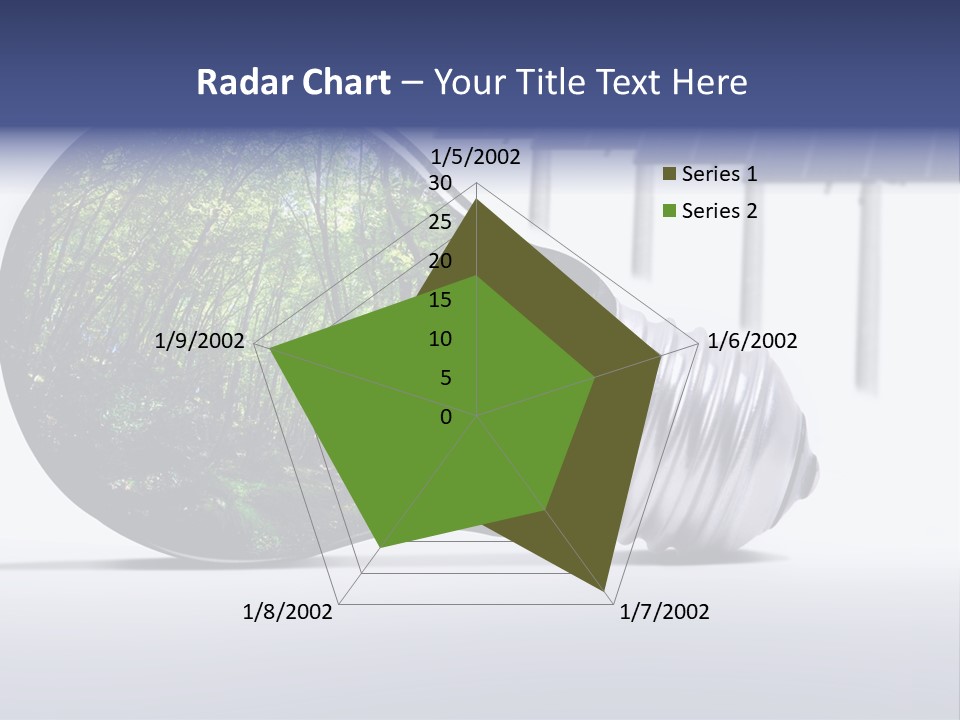 Green Photovoltaic Bulb PowerPoint Template