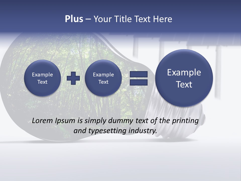 Green Photovoltaic Bulb PowerPoint Template