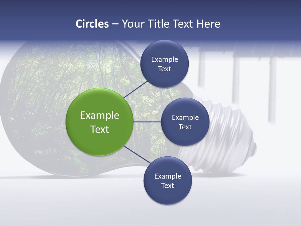 Green Photovoltaic Bulb PowerPoint Template
