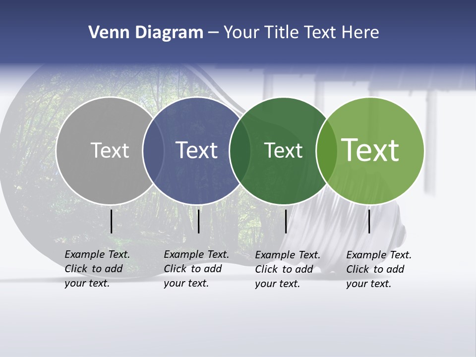 Green Photovoltaic Bulb PowerPoint Template