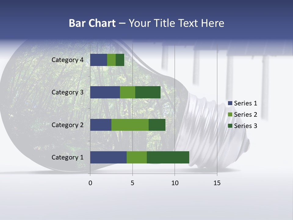 Green Photovoltaic Bulb PowerPoint Template