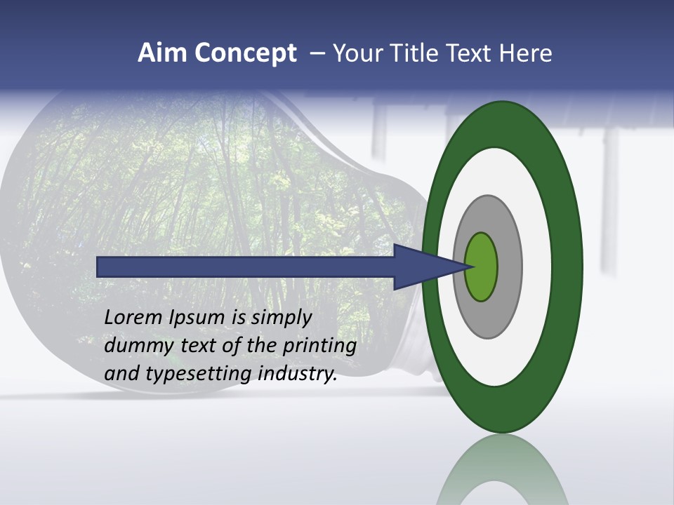Green Photovoltaic Bulb PowerPoint Template