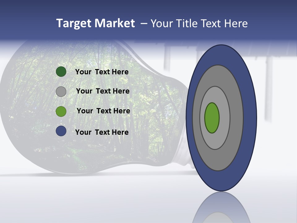 Green Photovoltaic Bulb PowerPoint Template
