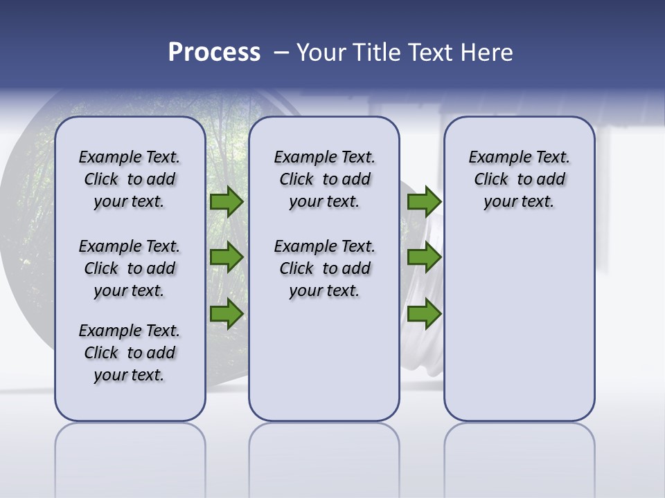 Green Photovoltaic Bulb PowerPoint Template
