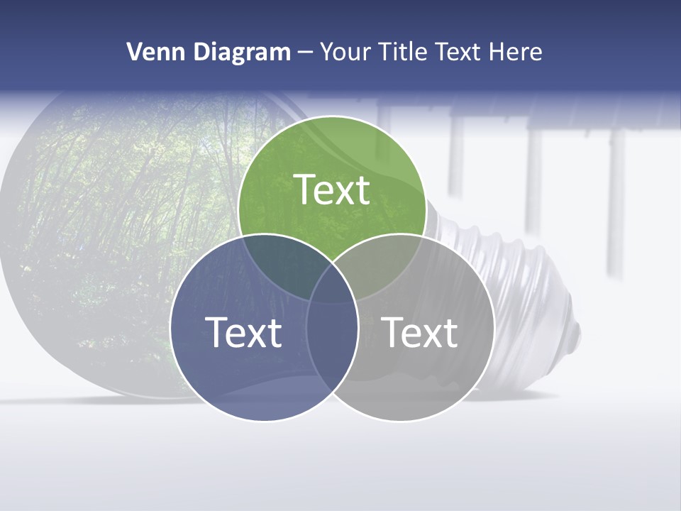 Green Photovoltaic Bulb PowerPoint Template