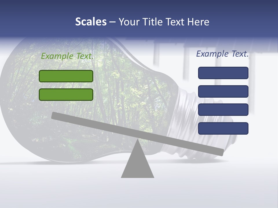Green Photovoltaic Bulb PowerPoint Template
