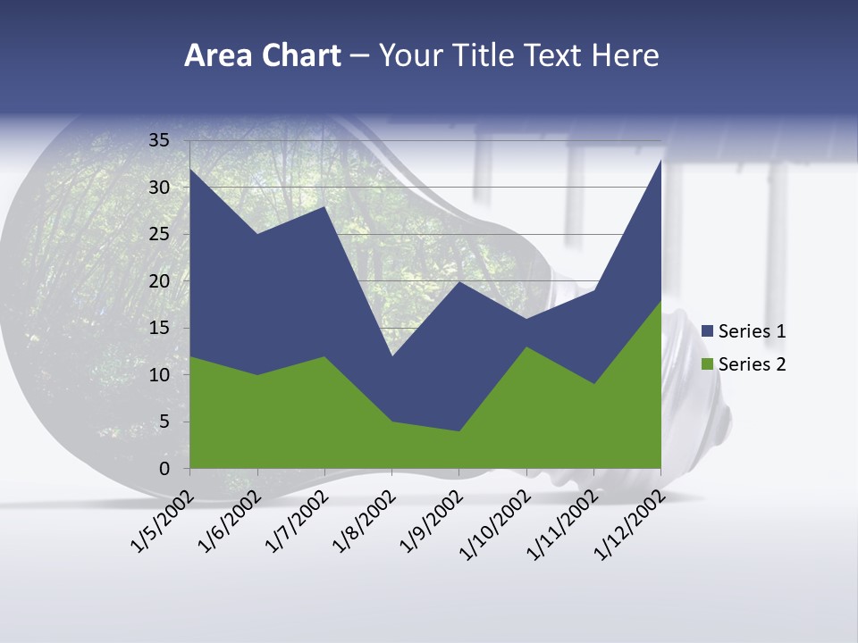 Green Photovoltaic Bulb PowerPoint Template