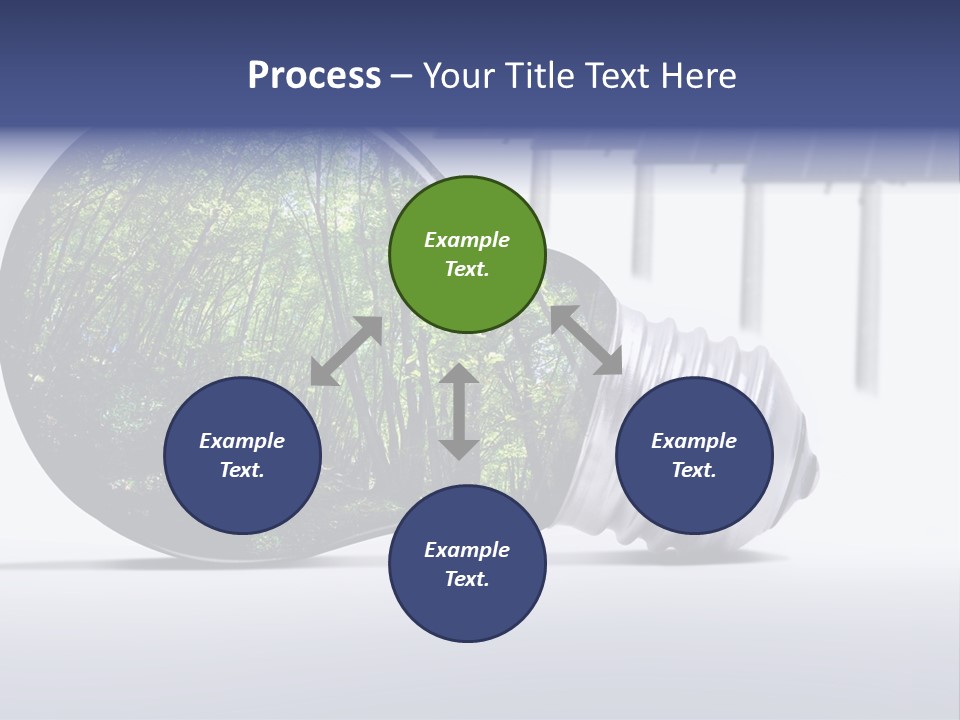 Green Photovoltaic Bulb PowerPoint Template