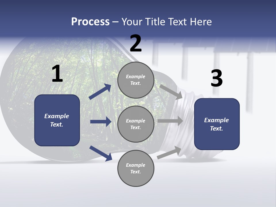 Green Photovoltaic Bulb PowerPoint Template