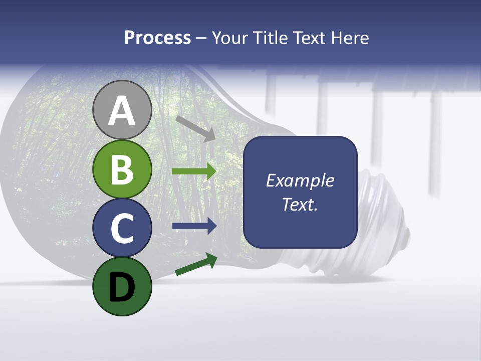 Green Photovoltaic Bulb PowerPoint Template