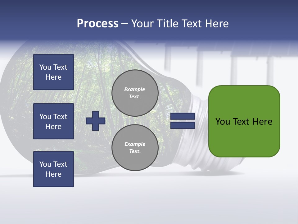 Green Photovoltaic Bulb PowerPoint Template
