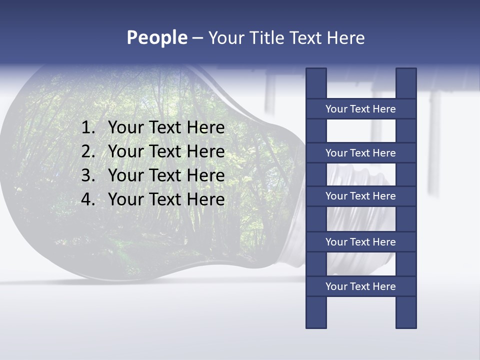 Green Photovoltaic Bulb PowerPoint Template
