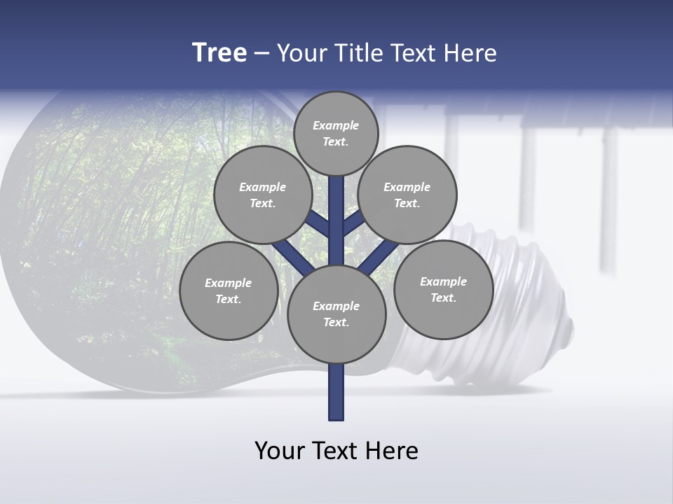 Green Photovoltaic Bulb PowerPoint Template