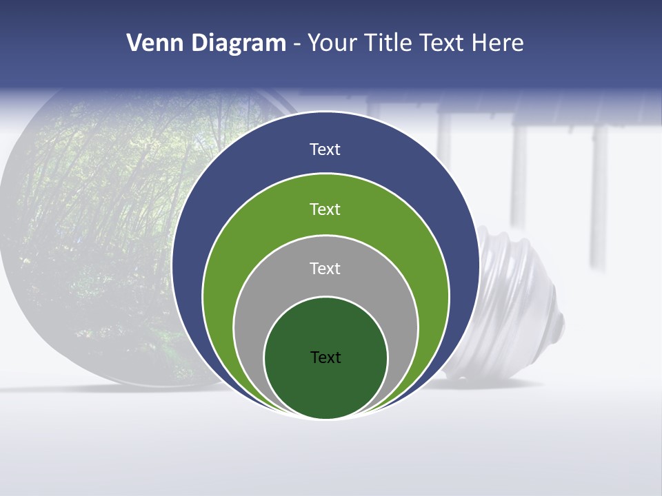 Green Photovoltaic Bulb PowerPoint Template
