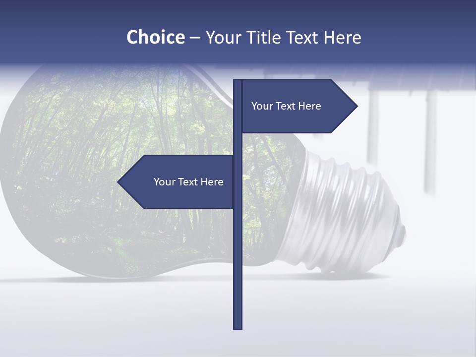 Green Photovoltaic Bulb PowerPoint Template