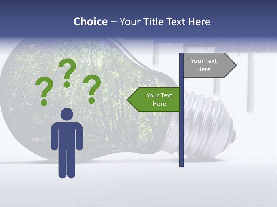 Green Photovoltaic Bulb PowerPoint Template