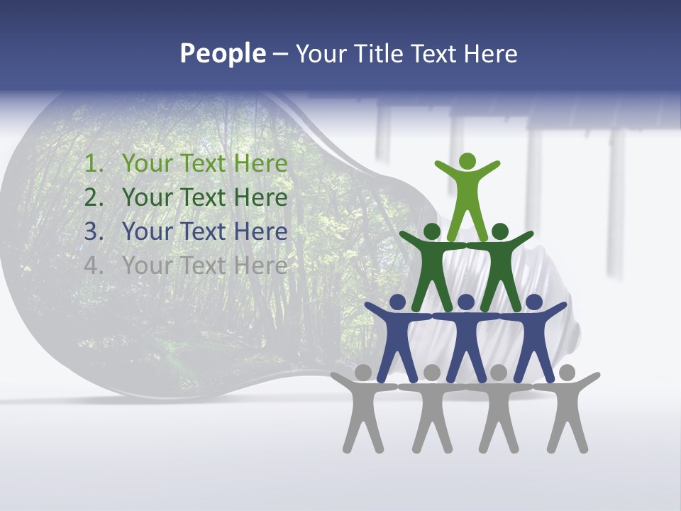 Green Photovoltaic Bulb PowerPoint Template