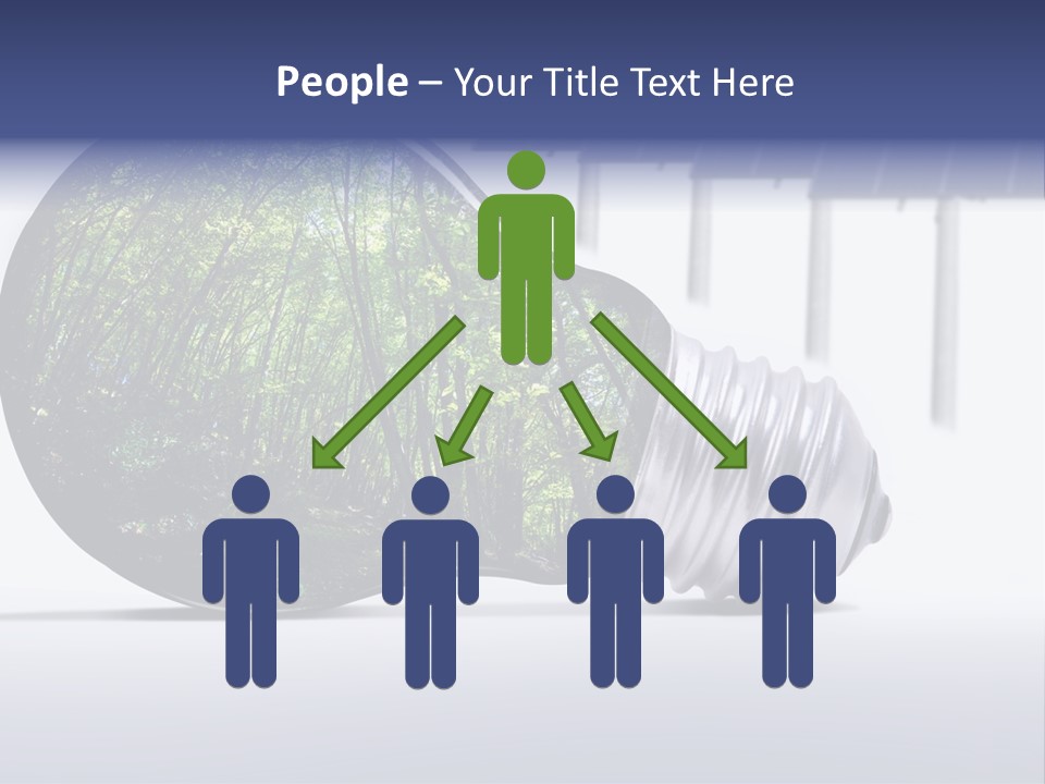 Green Photovoltaic Bulb PowerPoint Template