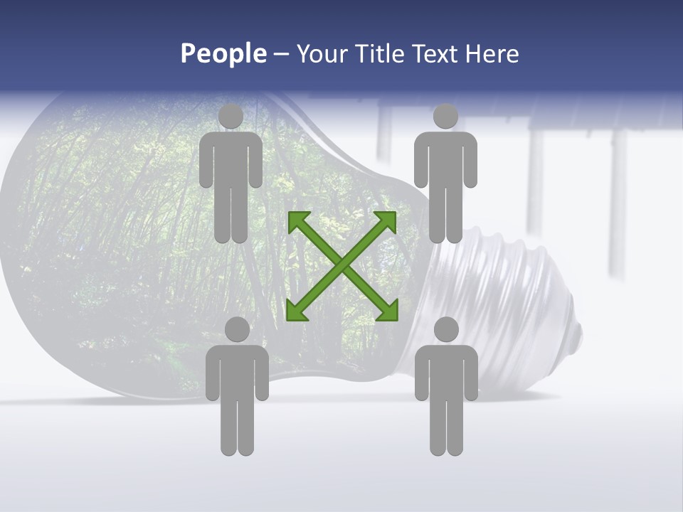 Green Photovoltaic Bulb PowerPoint Template