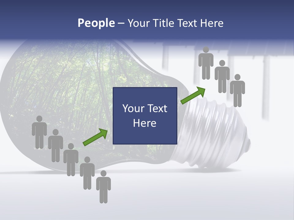 Green Photovoltaic Bulb PowerPoint Template