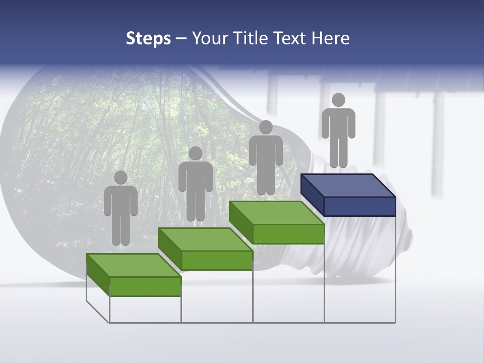 Green Photovoltaic Bulb PowerPoint Template