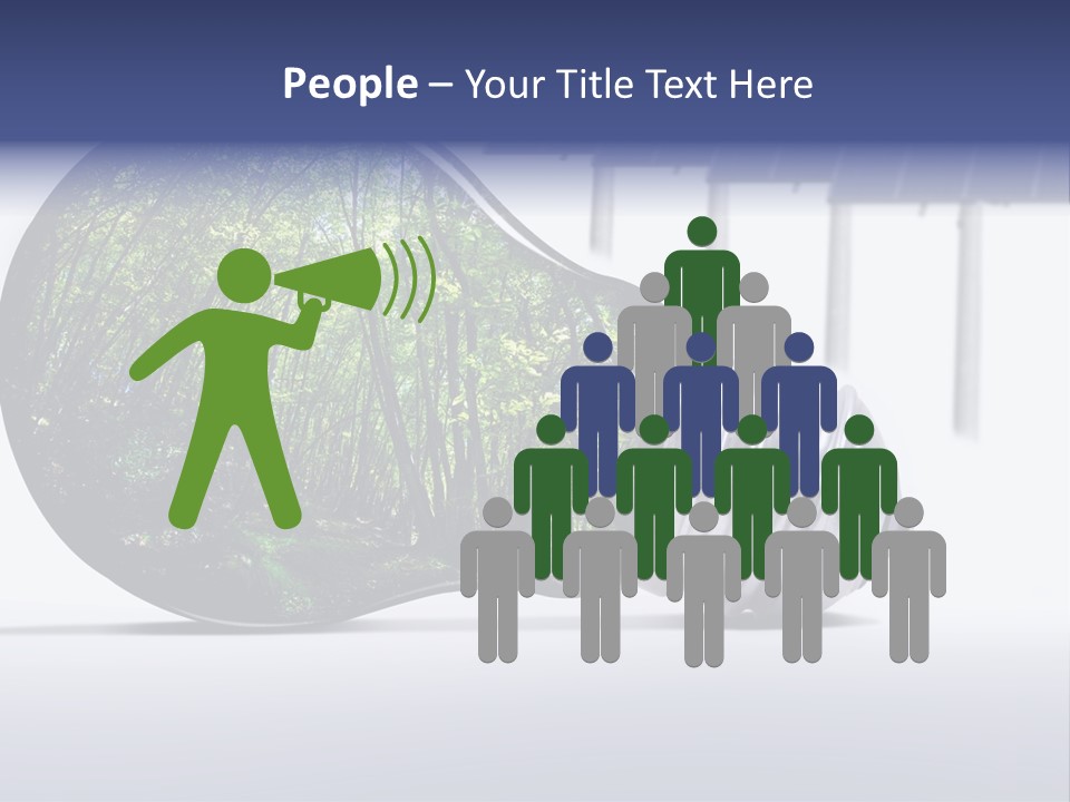 Green Photovoltaic Bulb PowerPoint Template