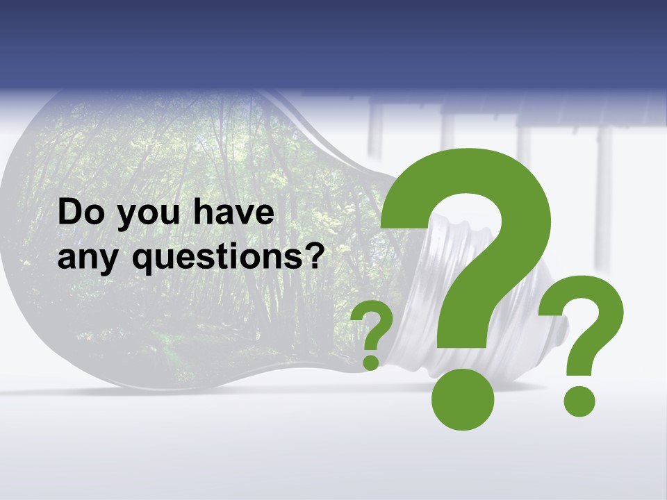 Green Photovoltaic Bulb PowerPoint Template