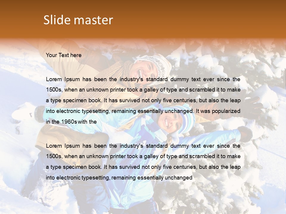 Snowy Sport Hugging PowerPoint Template