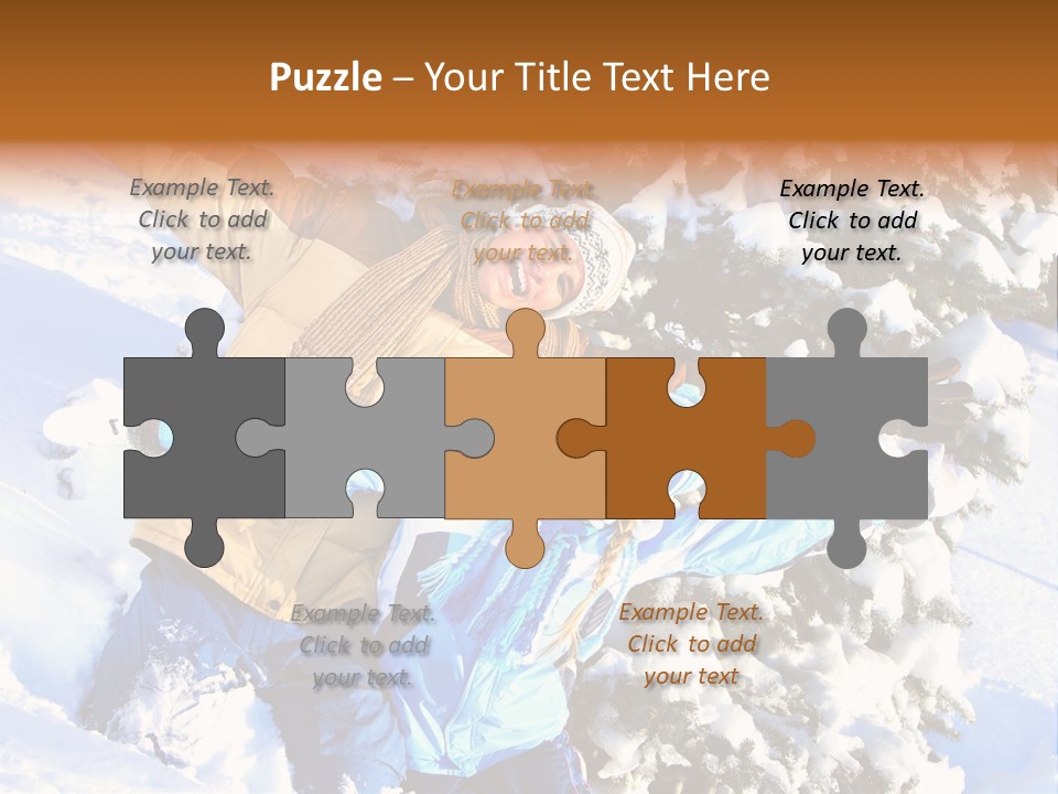 Snowy Sport Hugging PowerPoint Template