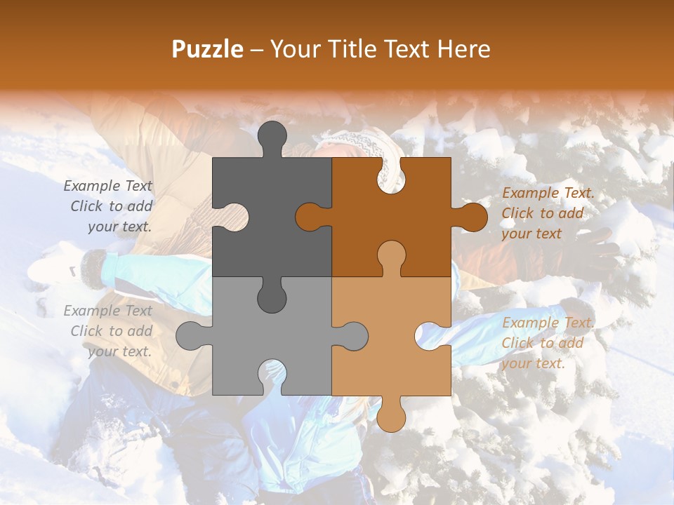 Snowy Sport Hugging PowerPoint Template