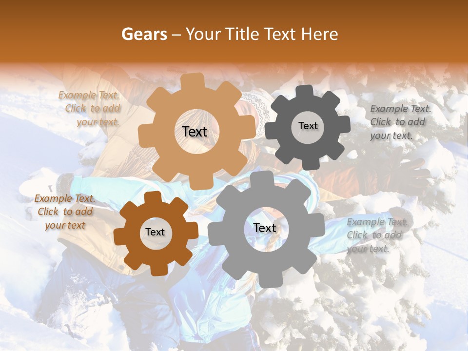 Snowy Sport Hugging PowerPoint Template