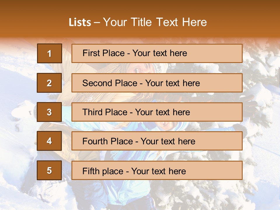 Snowy Sport Hugging PowerPoint Template