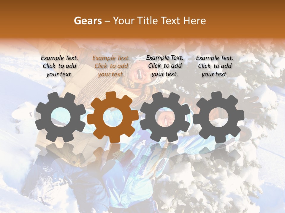 Snowy Sport Hugging PowerPoint Template