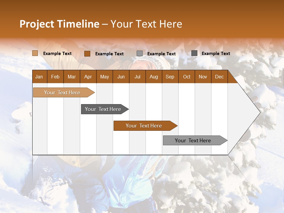 Snowy Sport Hugging PowerPoint Template